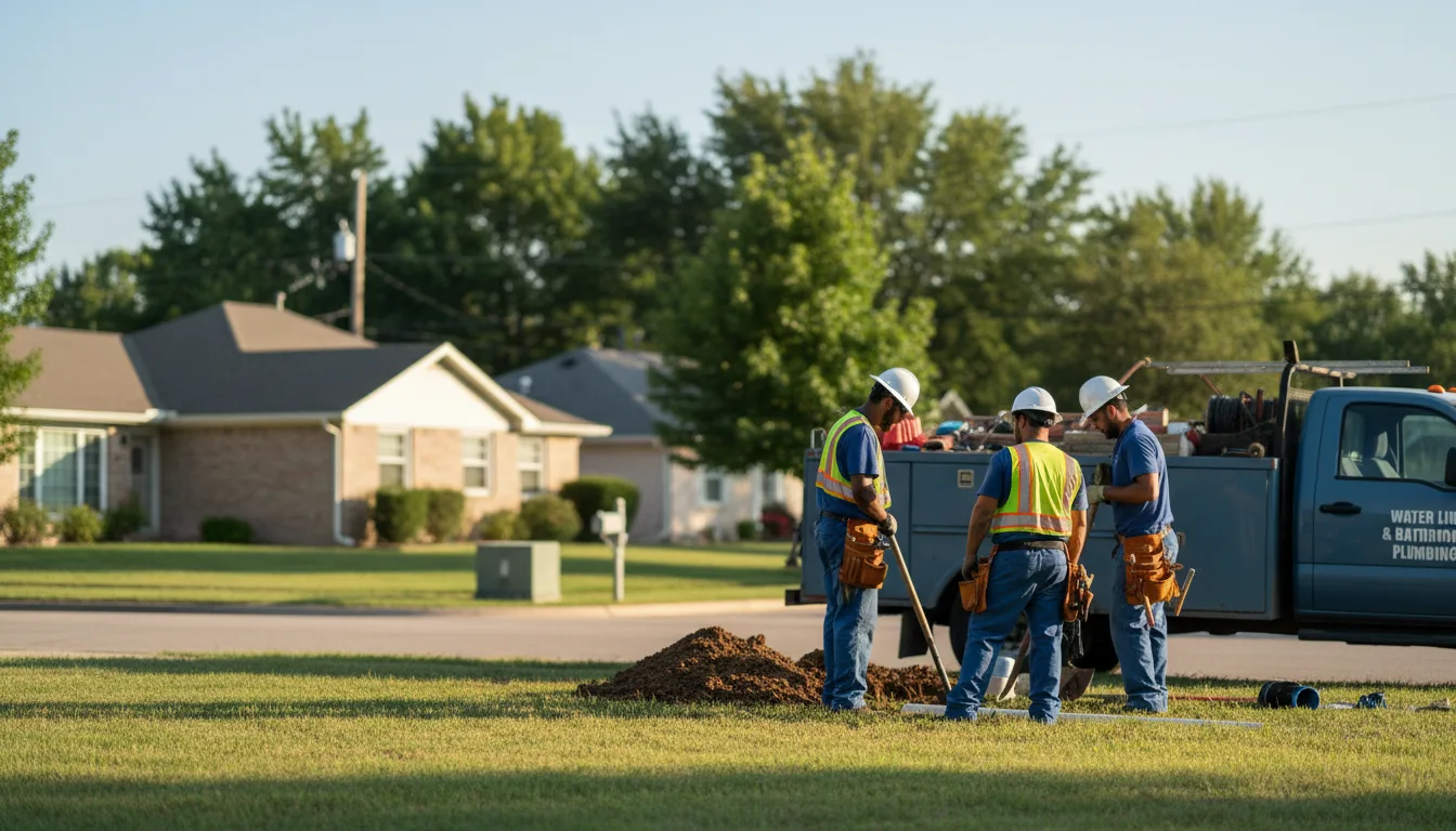 Residential water line and bathroom plumbing service in Grabill, IN